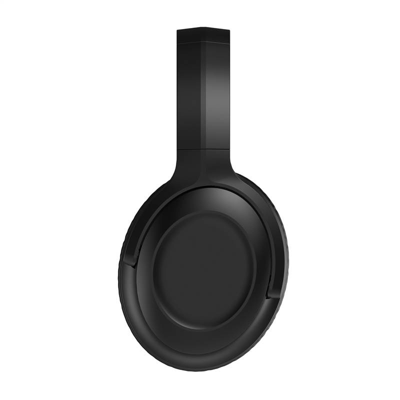 muvit for change cascos estéreo ANC Plegables con cancelación de ruido activa, adaptadores y funda de viaje negro