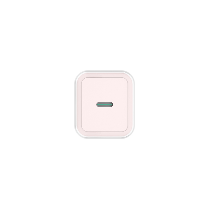 muvit for change pack cargador de pared Glass GaN Tipo C PD 30W + Cable C a C 1m 3A rosa