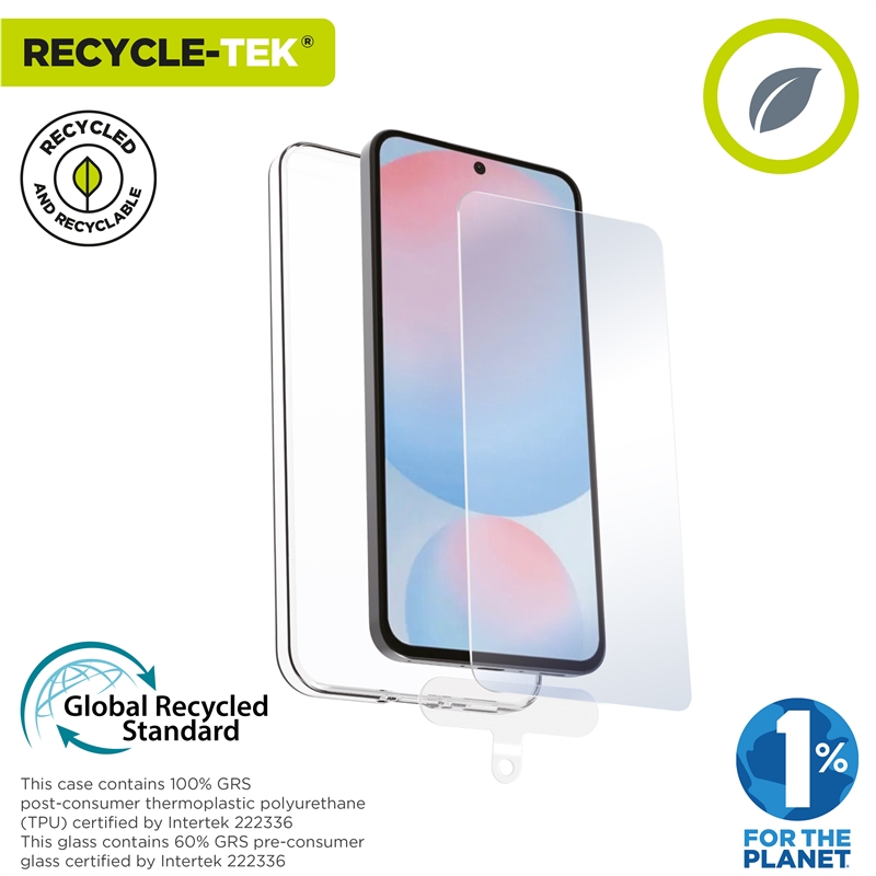 muvit for change funda compatible con Samsung Galaxy A56/A36 5G + protector de pantalla vidrio templado plano