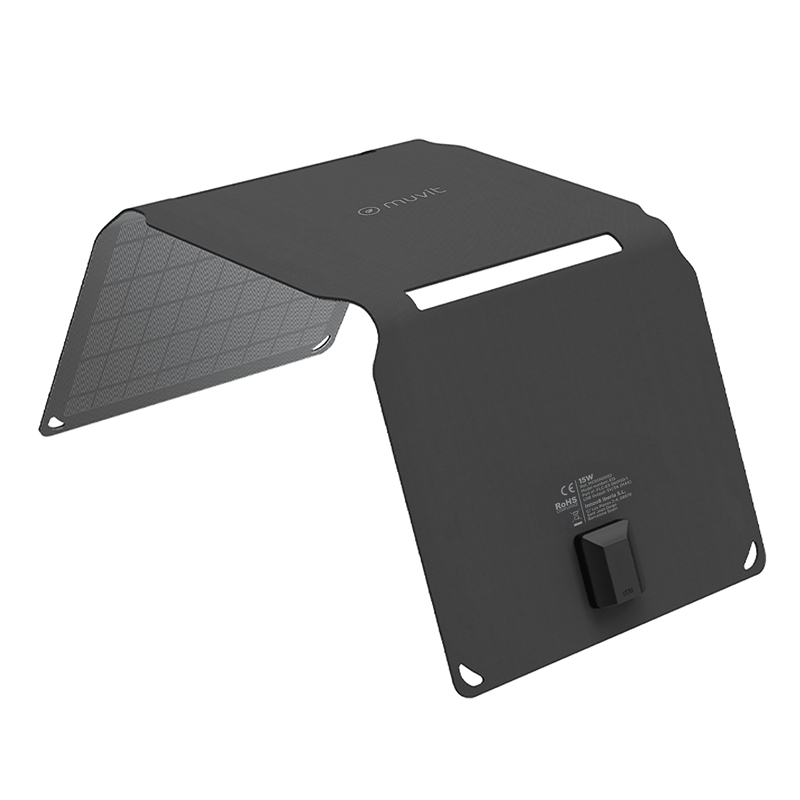 muvit for change cargador solar 15w negro