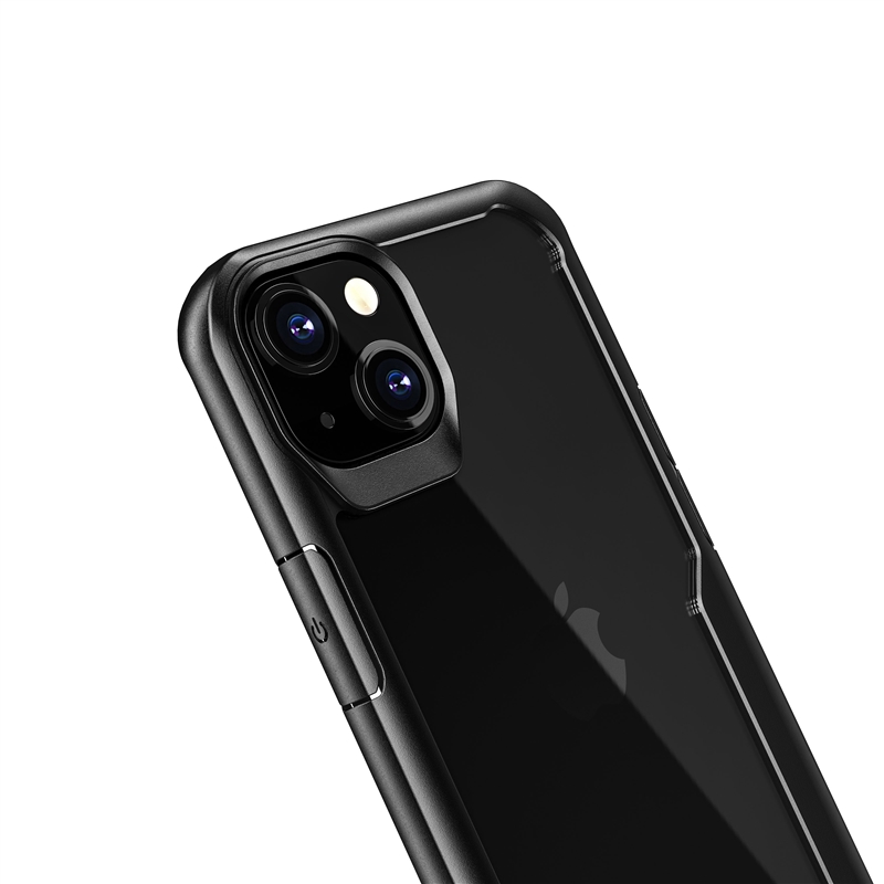 muvit for change funda shockproof 2m compatible con Apple iPhone 13 transparente/negra