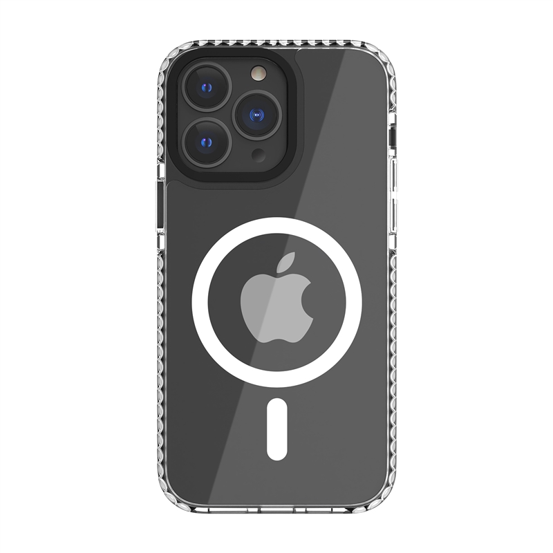 muvit for change funda Magsafe shockproof 3m compatible con Apple iPhone 14 Pro transparente/negra