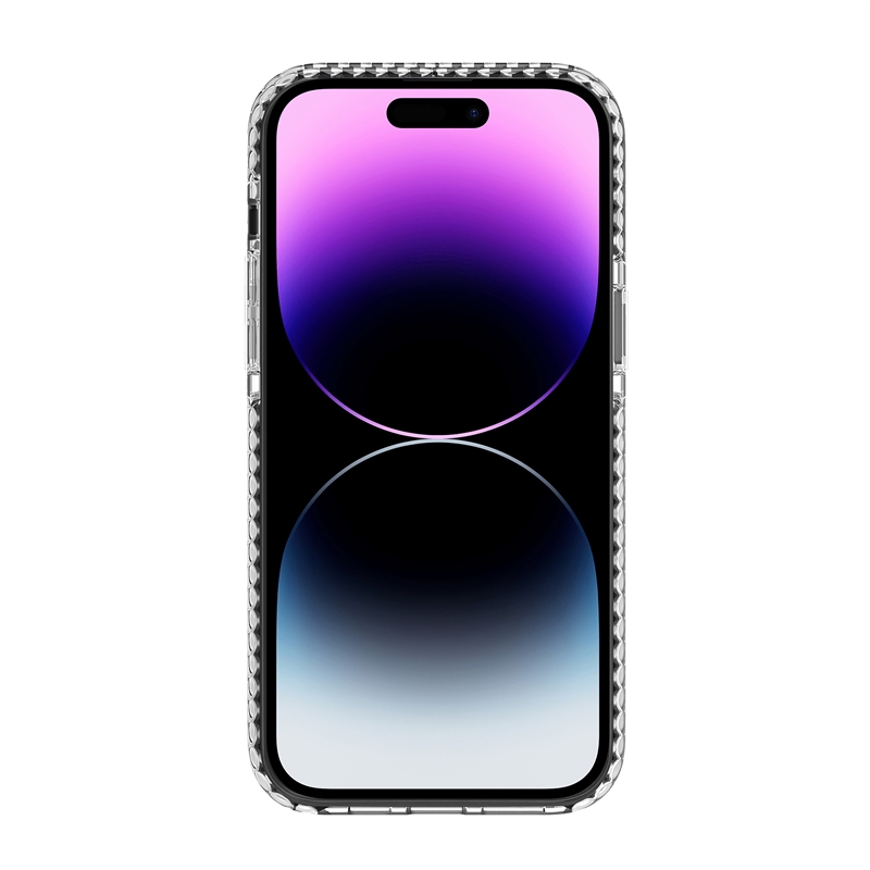 muvit for change funda Magsafe shockproof 3m compatible con Apple iPhone 14 Pro transparente/negra