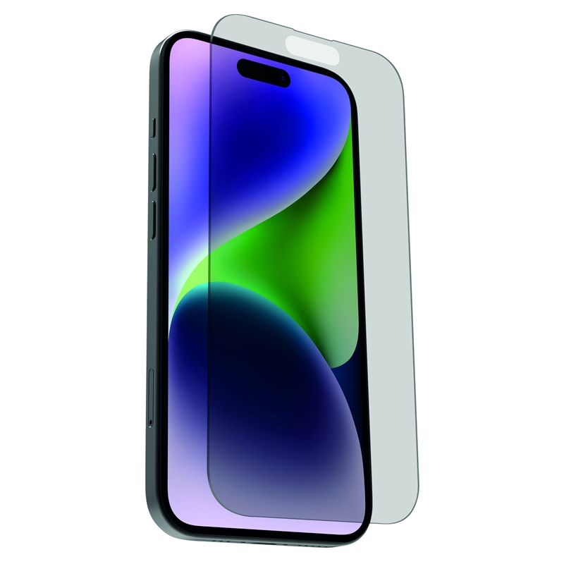 muvit for change protector pantalla privacy compatible con Apple iPhone 15 vidrio templado plano