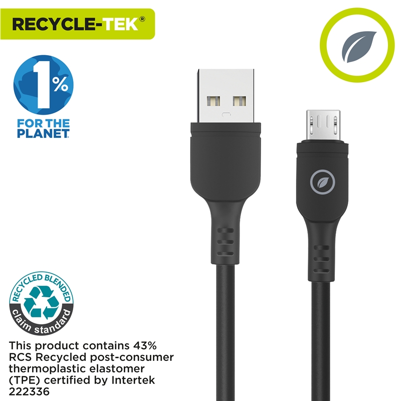 muvit for change cable USB a Micro USB 2,4A/10W 1,2m negro
