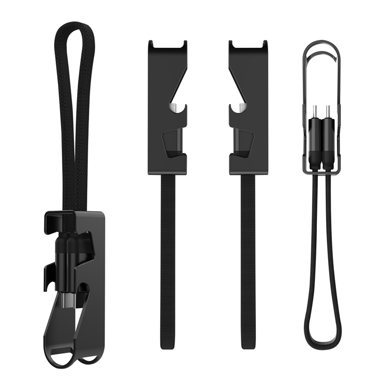 muvit for change cable Llavero con función soporte Tipo C a Tipo C 3A 60W negro y gris