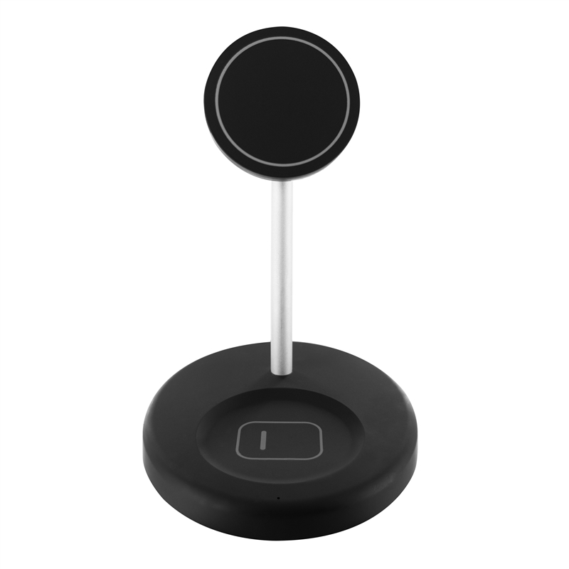 muvit for change cargador 2 en 1 soporte magsafe+iWatch/Airpod negro